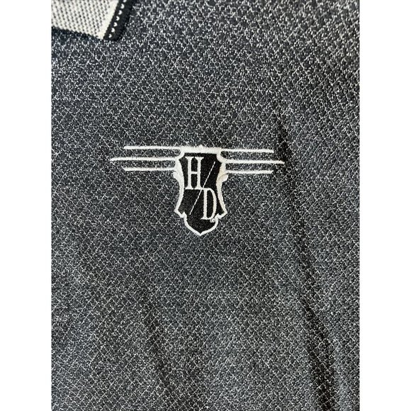 VTG Harley Davidson Polo Shirt Mens Large Gray S/S Biker Casual Made in USA - Picture 3 of 10
